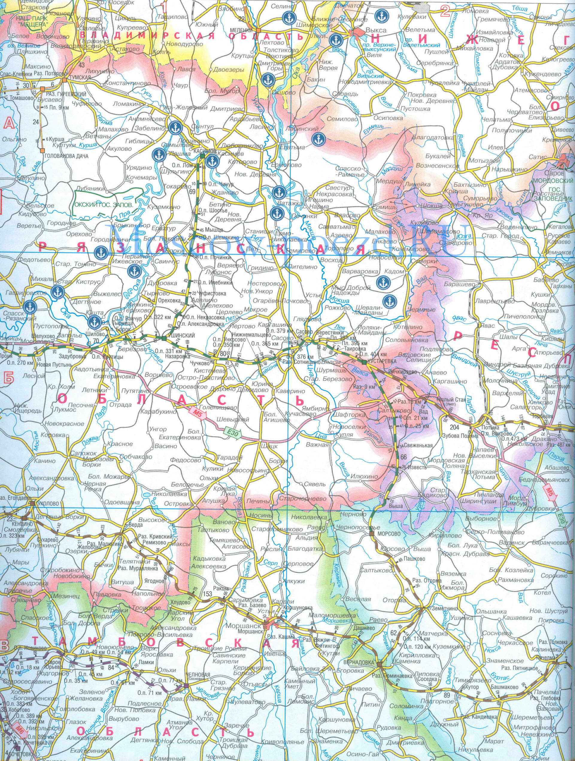 Моршанск Подробная Карта