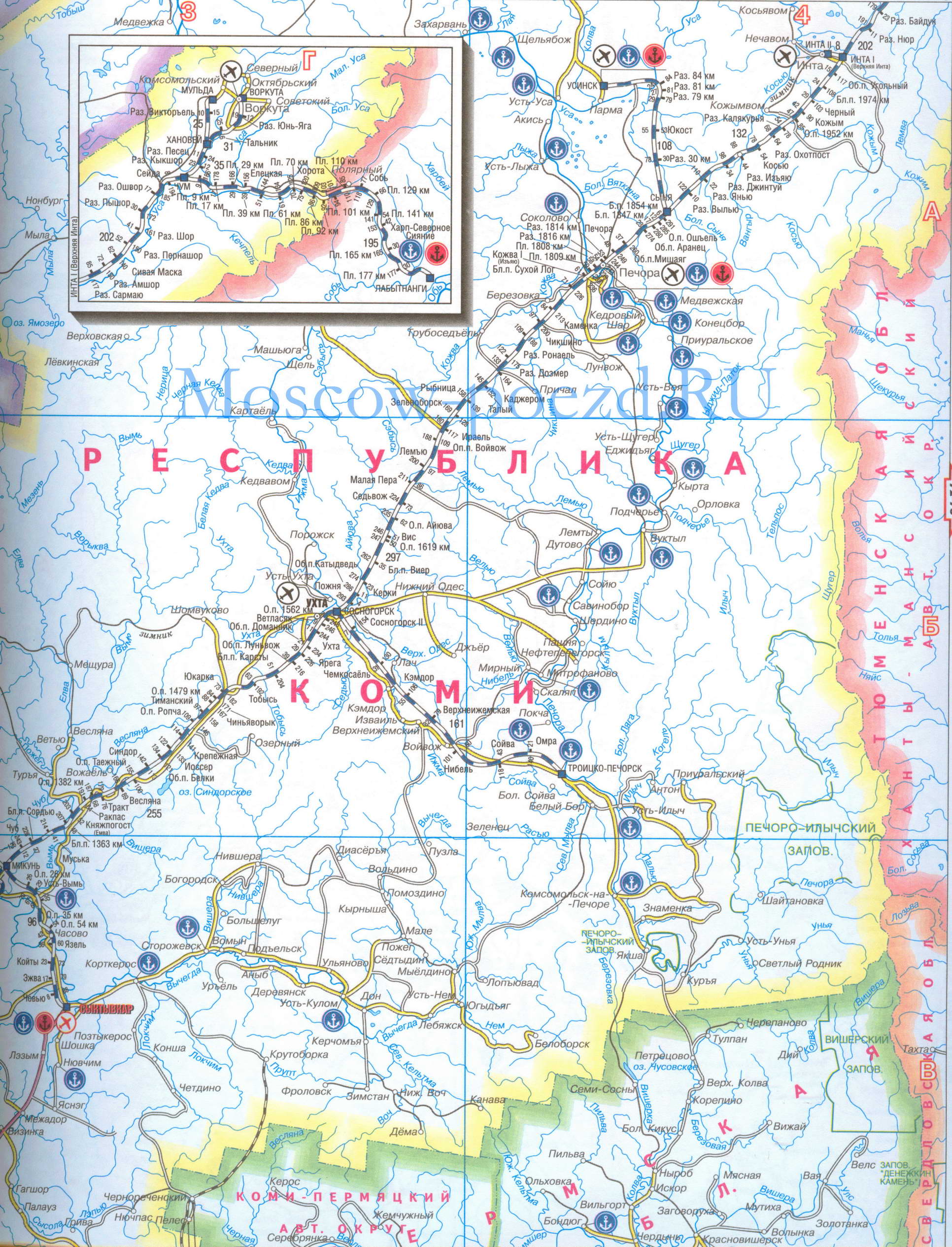 Карта Ухты Фото
